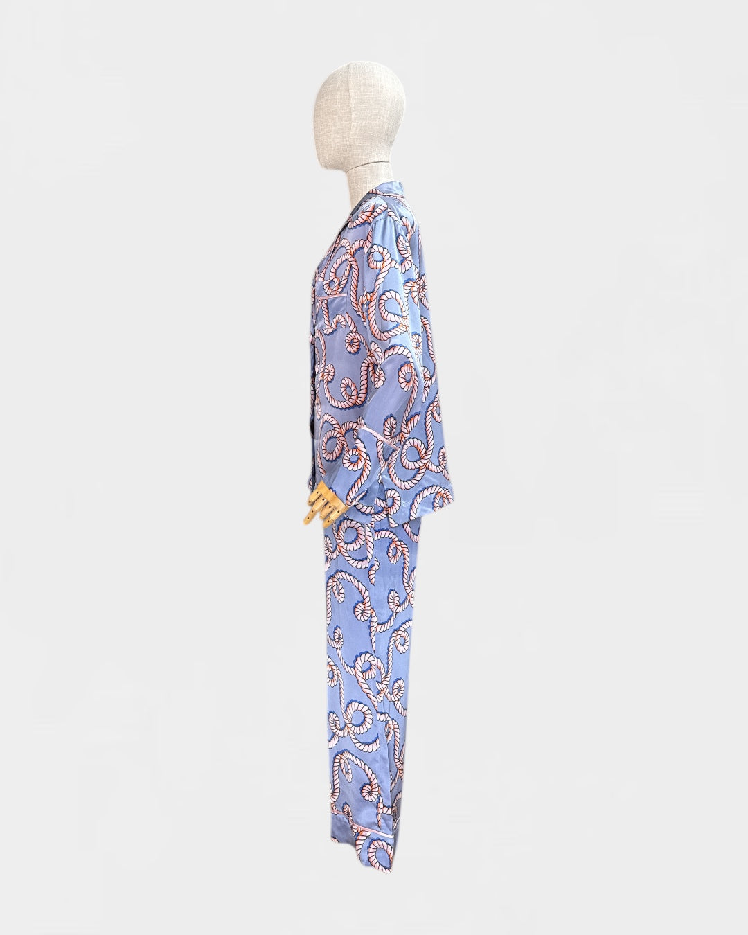 Pyjama 100% soie mauve et rose Hesper Fox, M