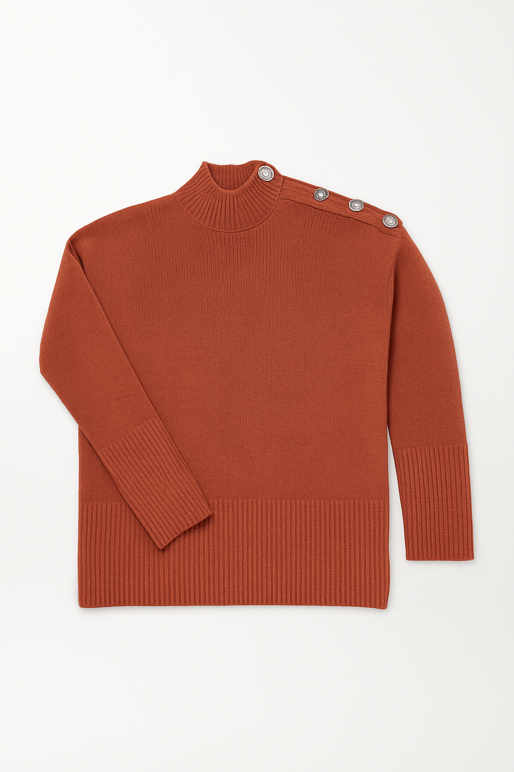 Pull tricot boutons Orange brûlé Max studio , M