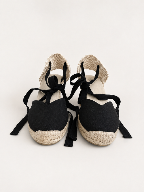 Lace-up wedge espadrilles, Sézane