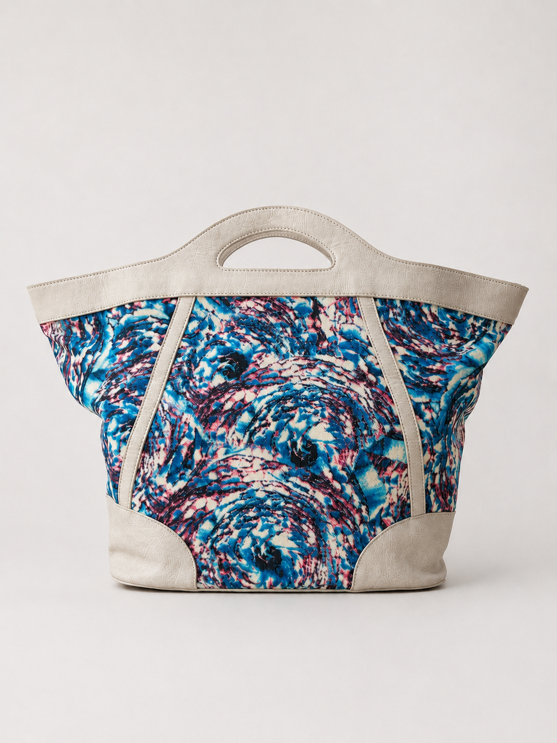 Just Cavalli white, blue, and pink patterned bag