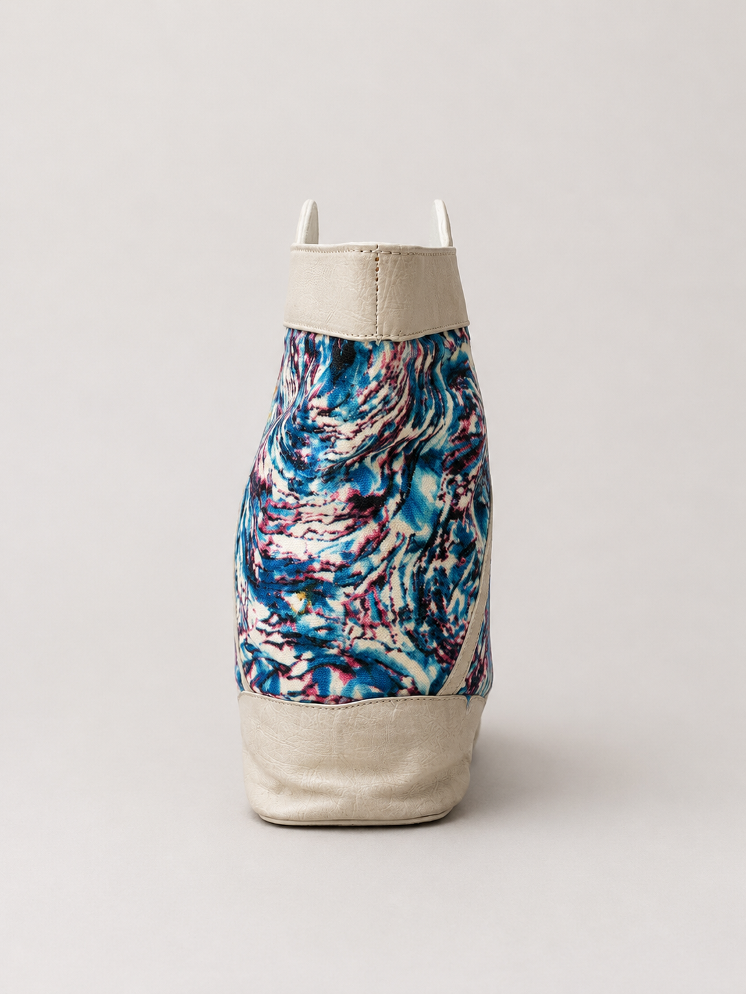 Just Cavalli white, blue, and pink patterned bag