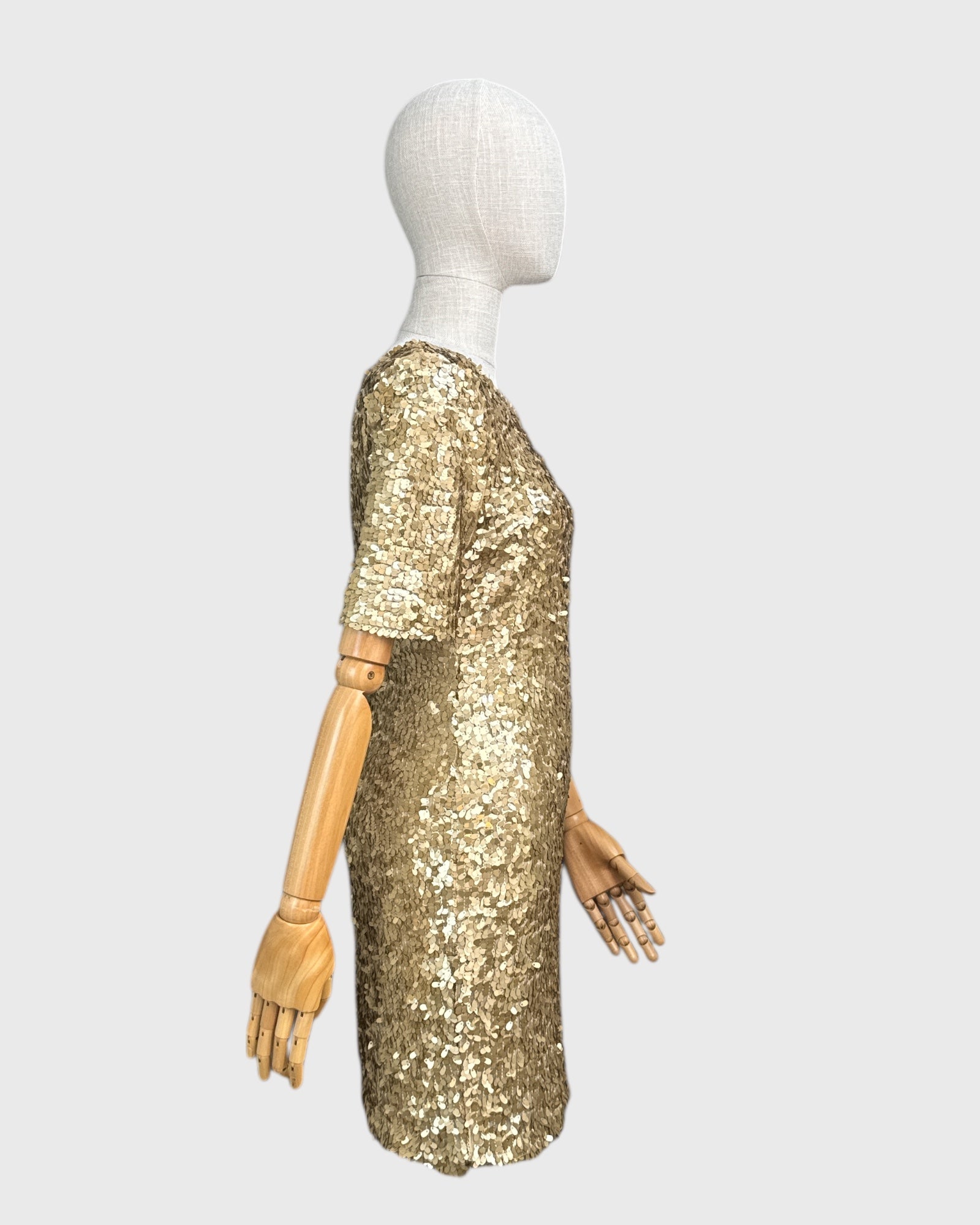 Robe à Paillettes Dorée Ark & Co , Taille S