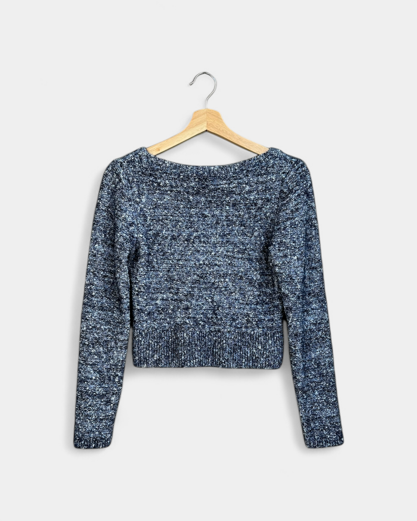 Pull tricot bleu,  Sandro, S