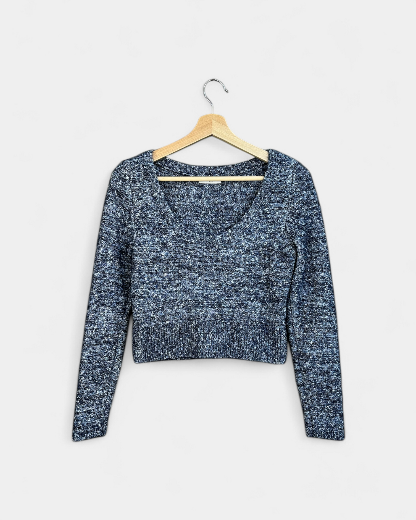 Pull tricot bleu,  Sandro, S