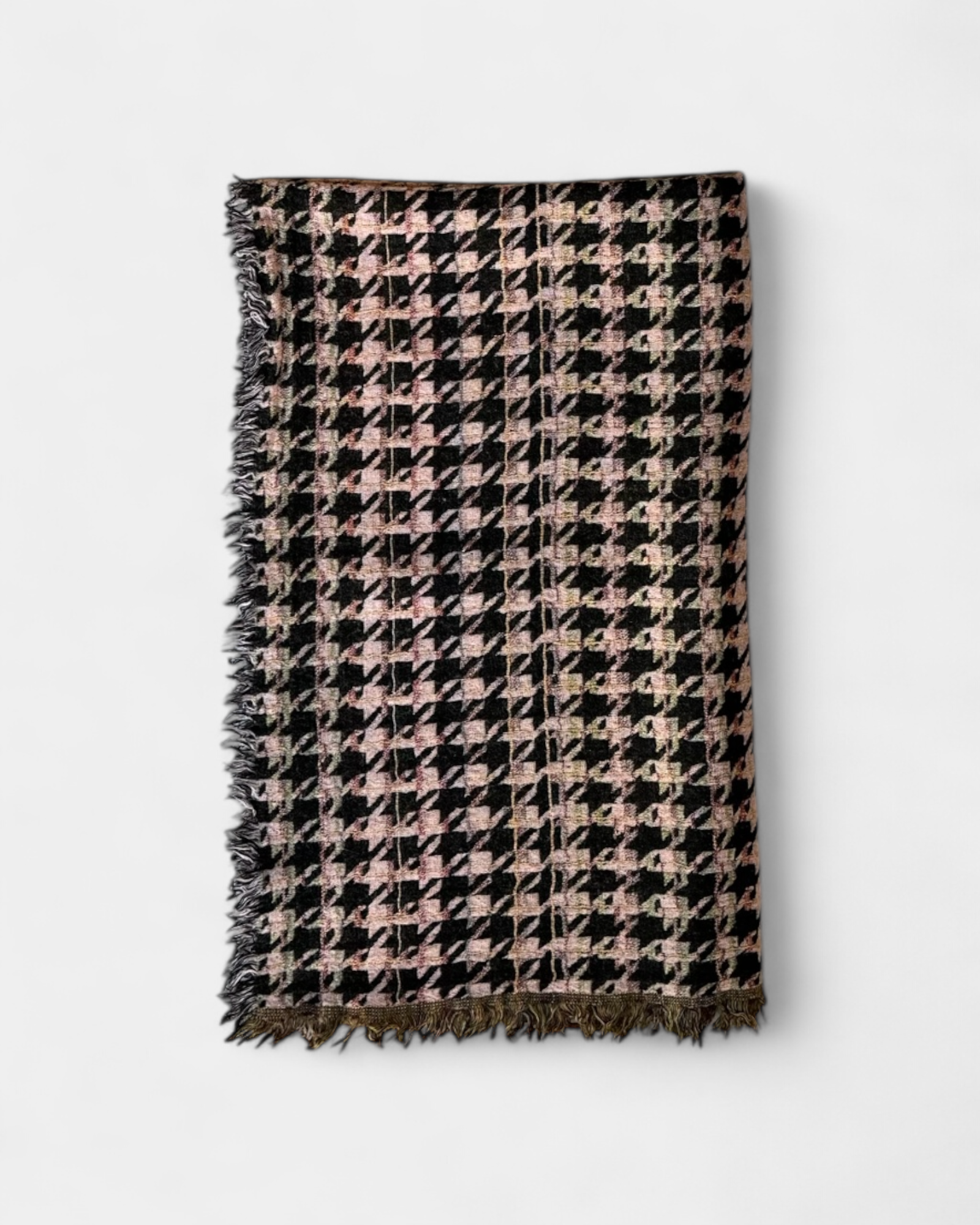 Foulard en laine rose et vert, Wilfred