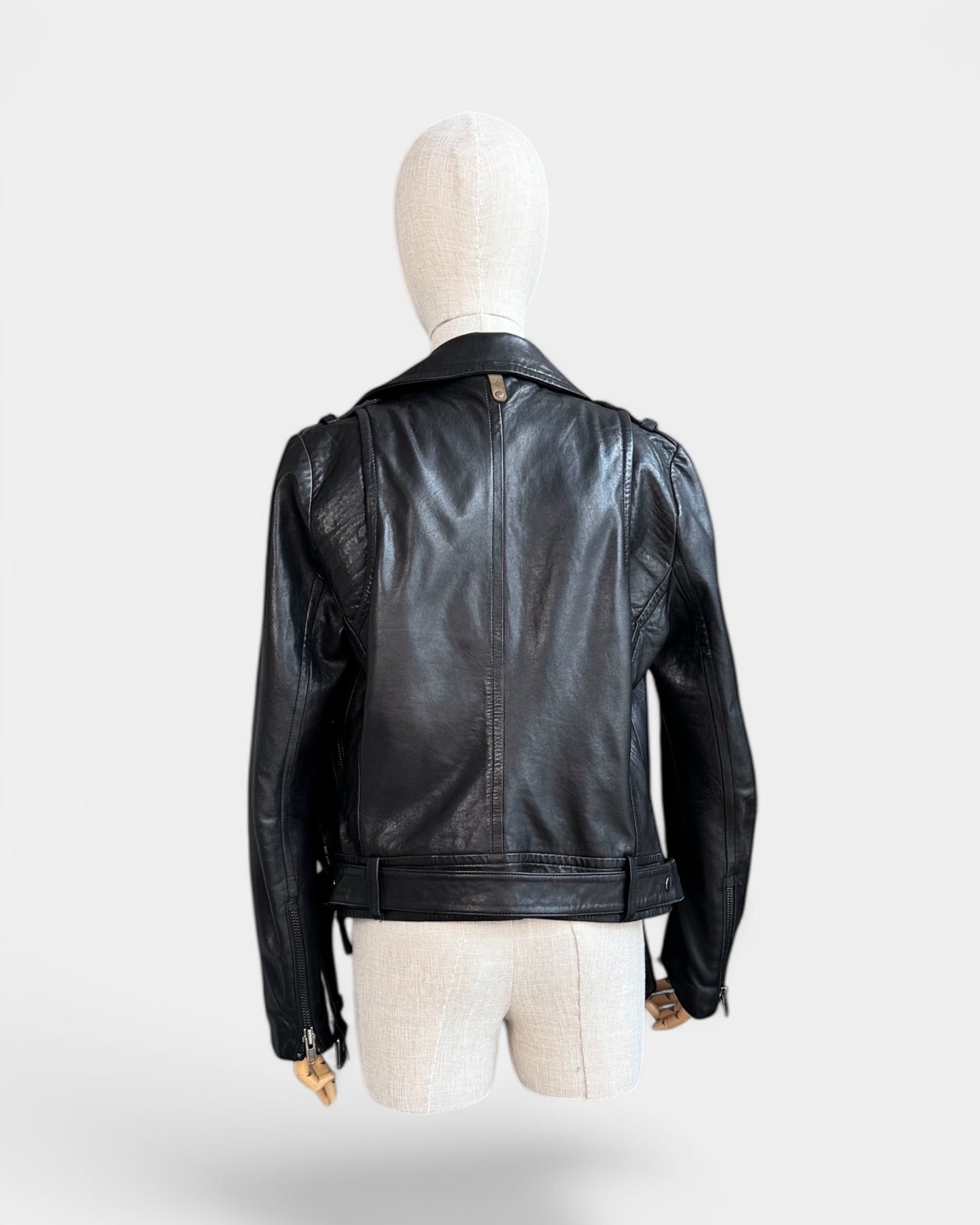 Veste de cuir noire Mackage , S