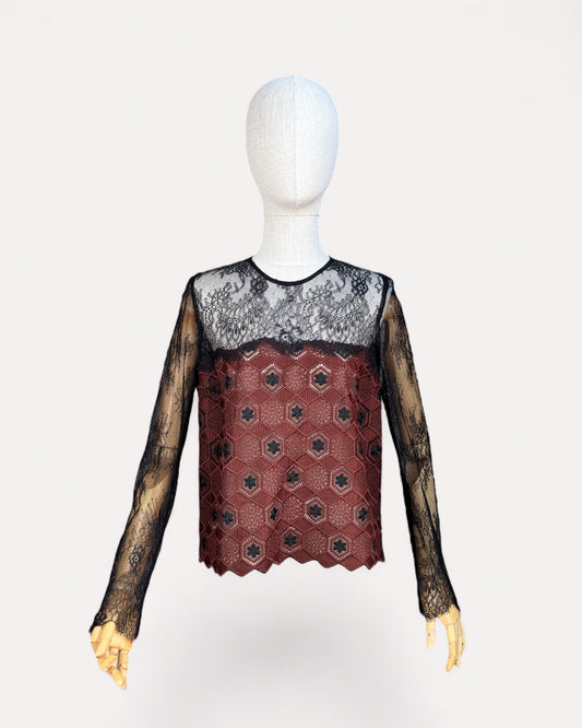 Blouse Sandro en dentelle – Taille 2